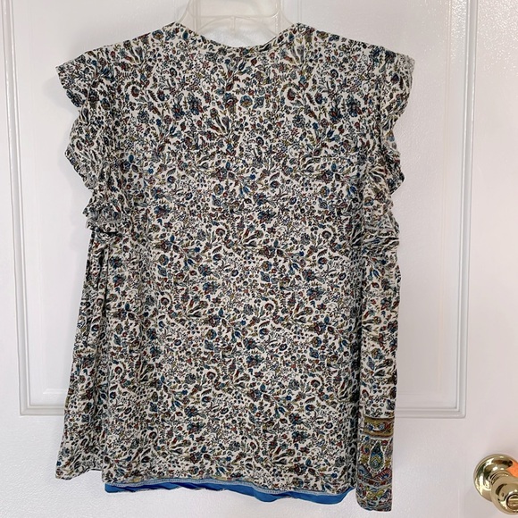 Rachel Zoe multicolored sleeveless Button Front Top, Size L - Picture 7 of 9